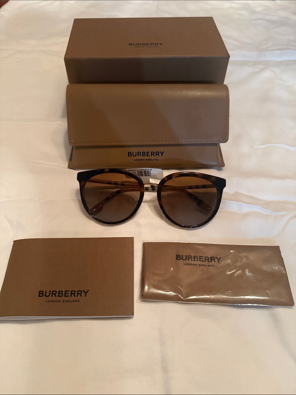 Authentic NIB Burberry BE 4316F 3854/T5 Havana Phantos Polarized Sunglasses